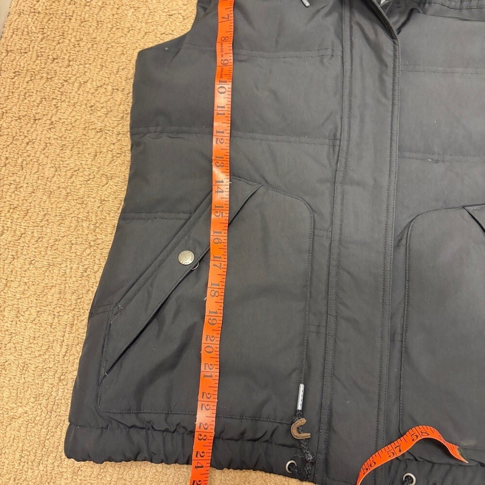 Eddie Bauer Down Puffer Vest with Faux Fur Hood Black – M - Picture 9 of 10